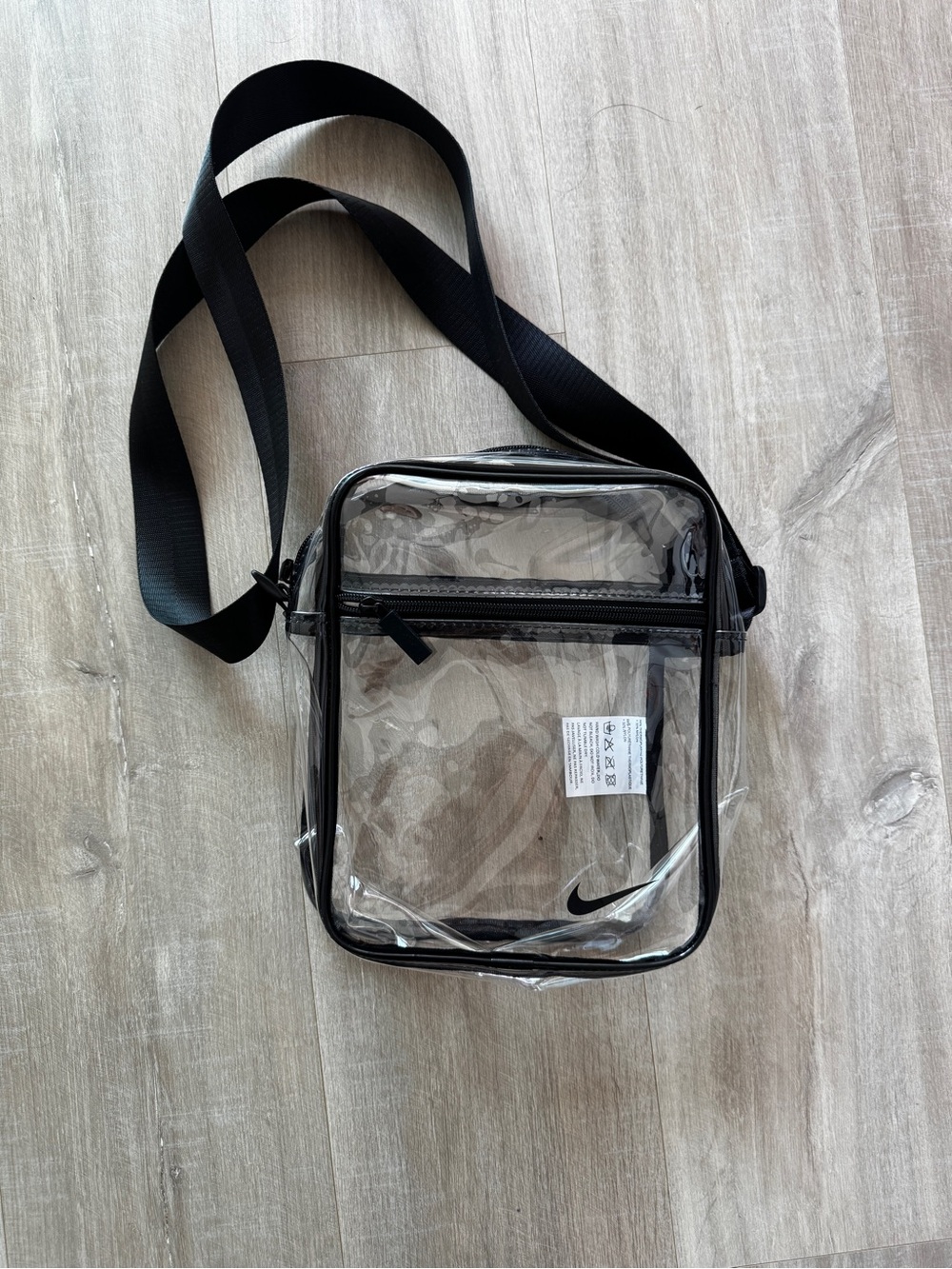 Nike Transparent Crossbody Bag with Black Trim